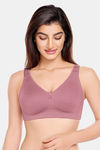 Juliet Double Layered Non-Wired Full Coverage Minimiser Bra - Onion Pink — thumbnail 1